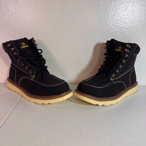 Takmih 918 Men’s Professional Steel Toe Work Boots Size 9 Safety Shoes